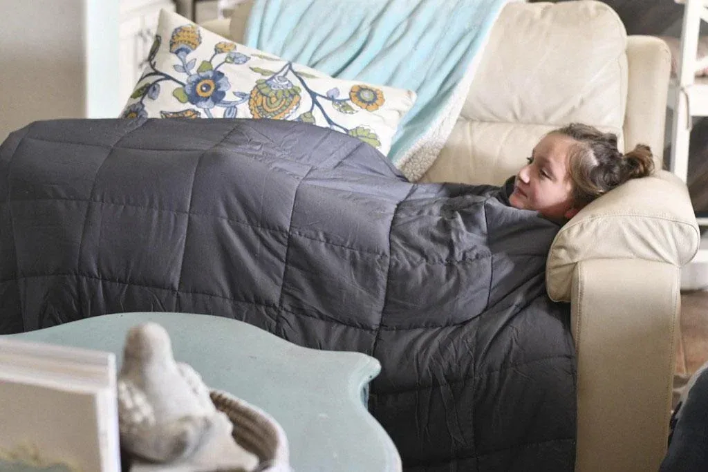 Gewichts-Decke, Therapie-Decke „Relax Vital“, 135 x 200 cm, 7,25 kg, Grau