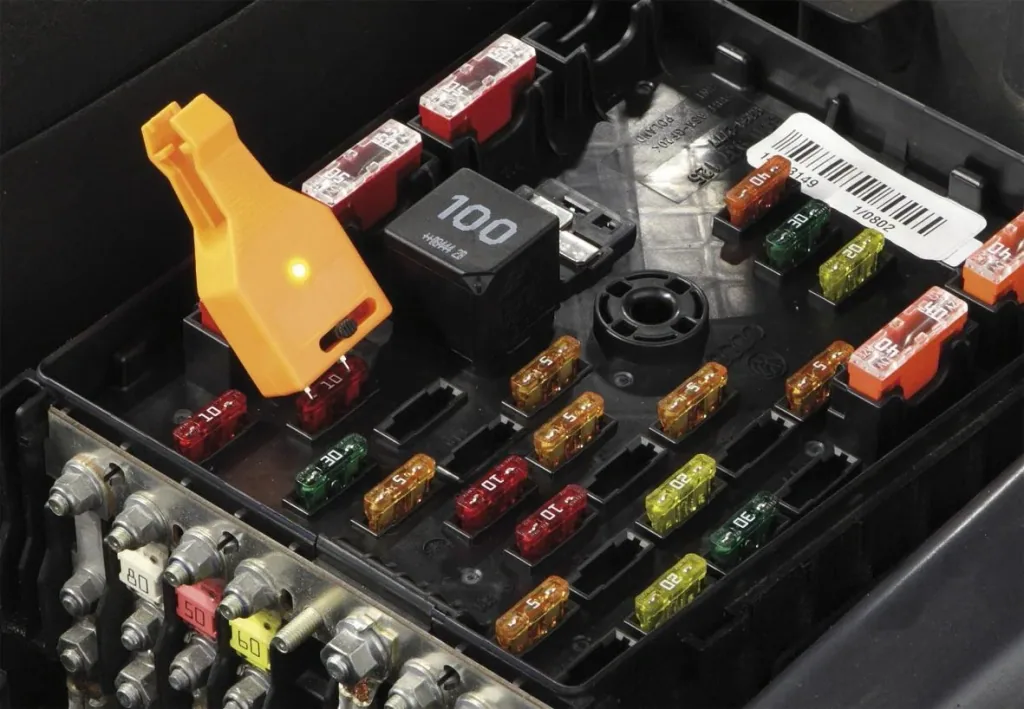 Funktionstester für Sicherungen FK1, FK2, FK3, inkl. Zange