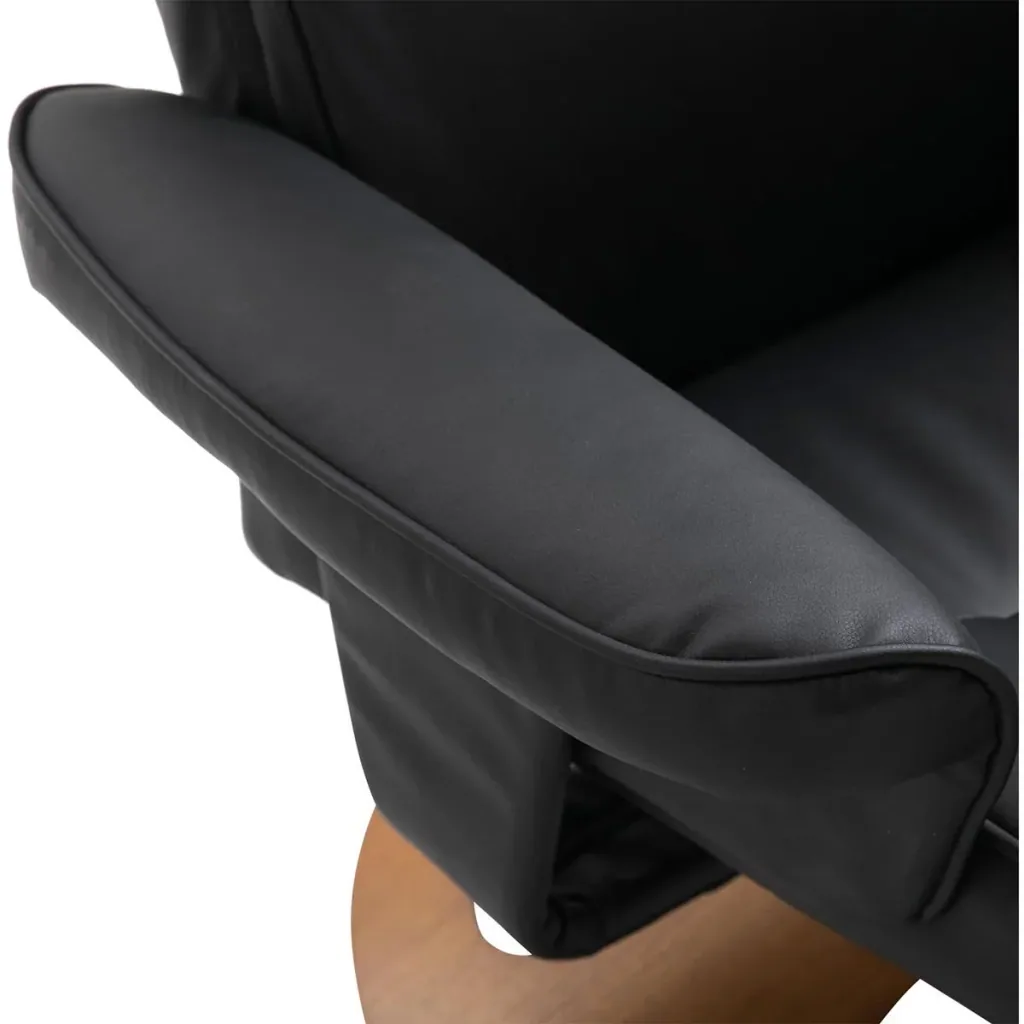 Fernsehsessel mit Hocker schwarz