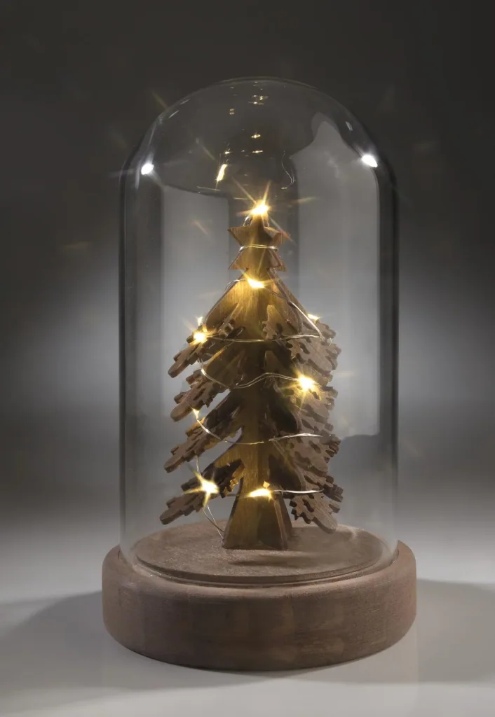 LED Tannenbaum unter Glaskuppel