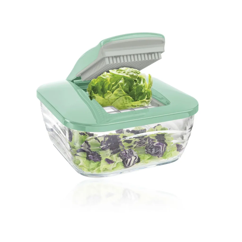 Nicer Dicer Chef, Mintgrün, 15-teilig