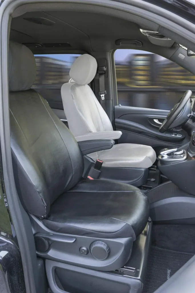Passform Sitzbezüge - Kunstleder Mercedes V-Klasse 447 für Einzelsitz Beifahrer mit Armlehne innen ab BJ 06/2014 - heute