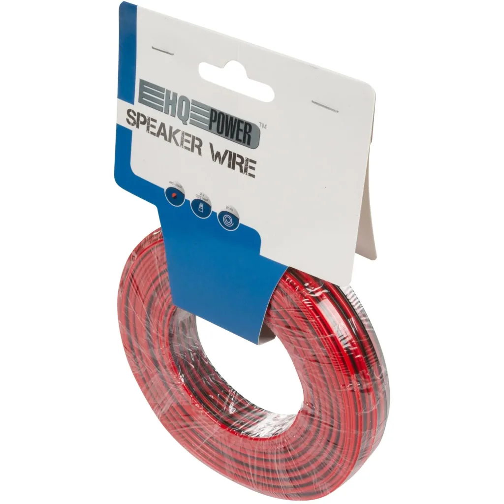 Lautsprecherkabel 2x0,75mm², 25 Meter, rot schwarz, Spule, reiner OFC-Kupferdraht, Audioinstallation, professionelle Beschallung, Studio, Live, Zuhause