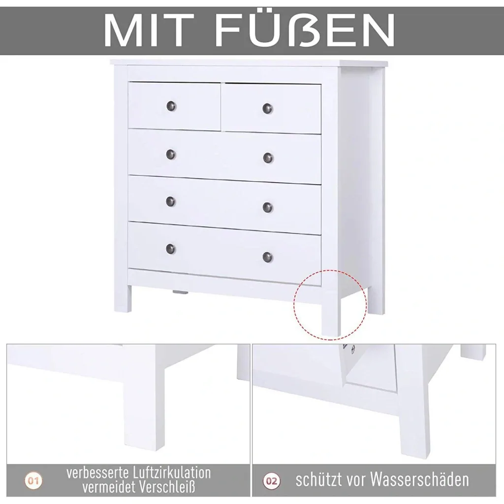 Kommode mit 5 Schubladen