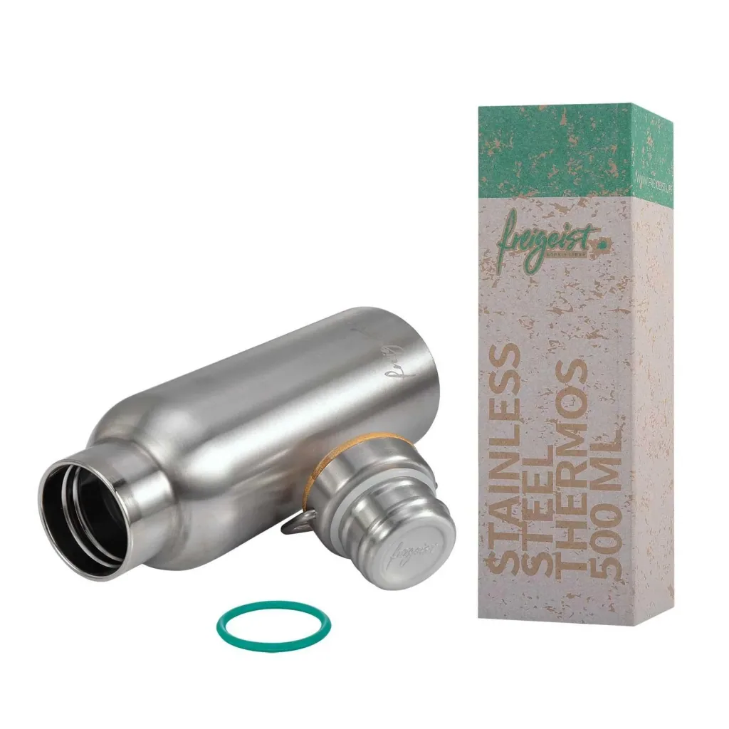 Isolierflasche 500 ml mit aquabook Reinigungsbürste XL