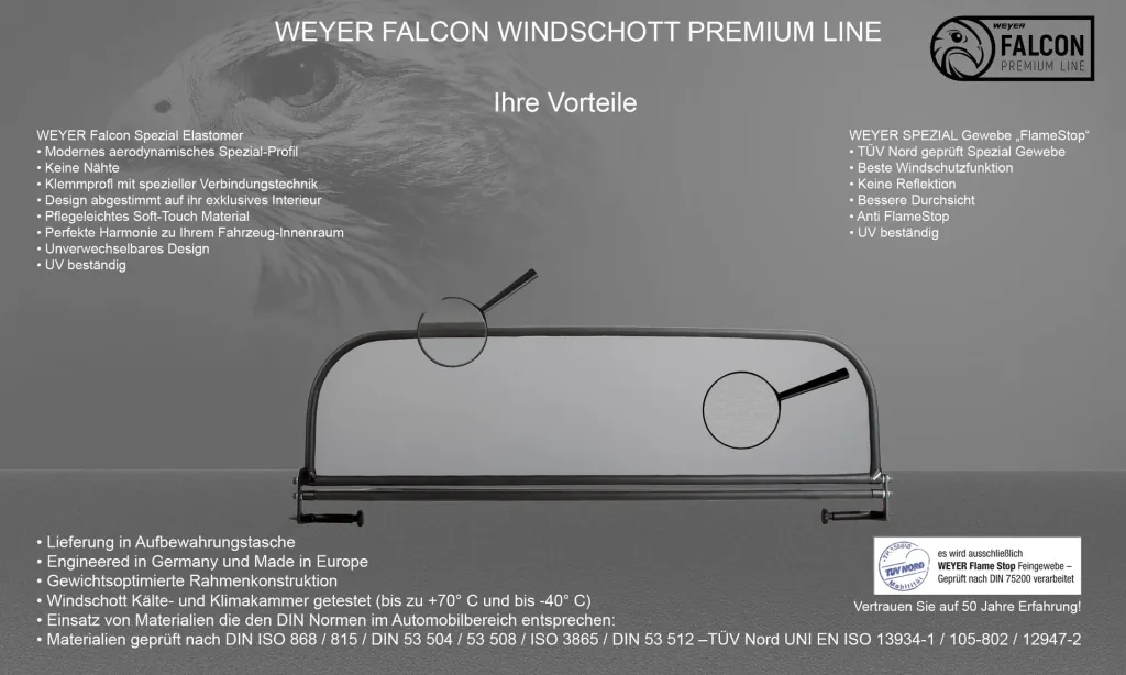 Cabrio Windschott - Premium-Line Fiat 124 Spider, Baujahr 2015>