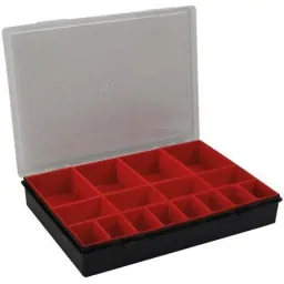 TAYG Sortierkasten - 330 x 247 x 54 mm - mit 16 herausnehmbaren Fächern