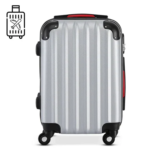 Koffer Hartschalenkoffer Baseline silber M