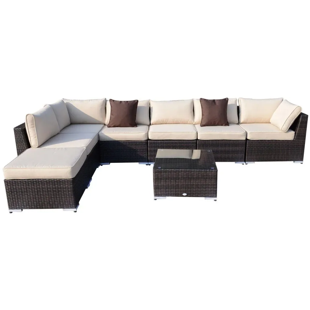 Polyrattan Gartenmöbelset inklusive Kissen