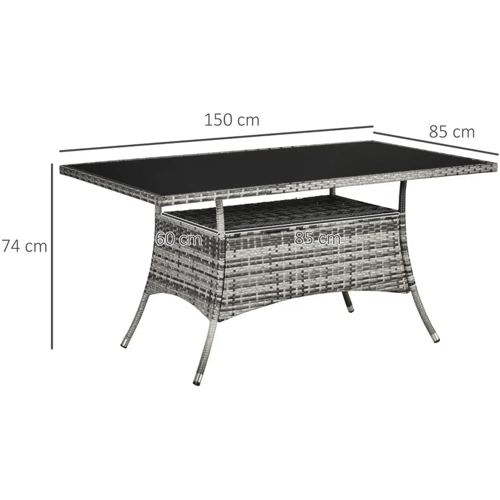 Gartentisch Glastisch Esstisch Gar