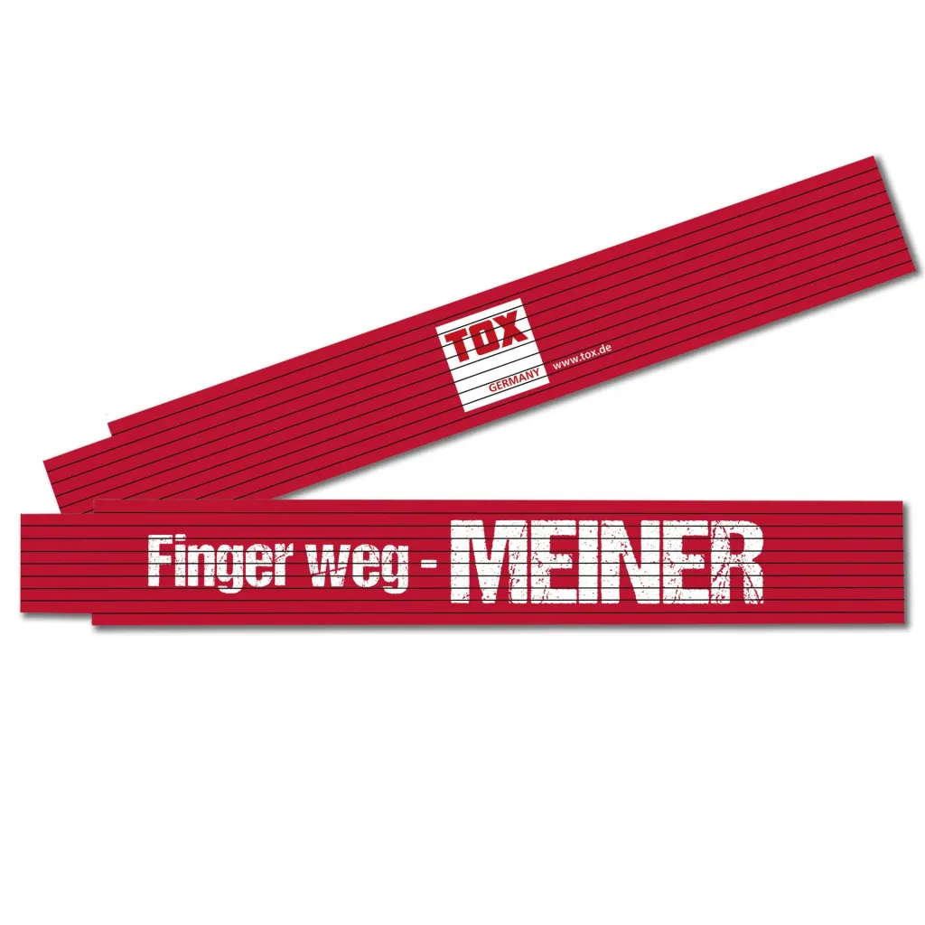 Meterstab 2 m " Finger weg - MEINER"