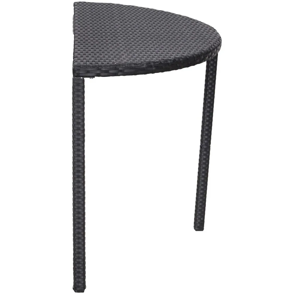 Rattan Balkontisch halbrund