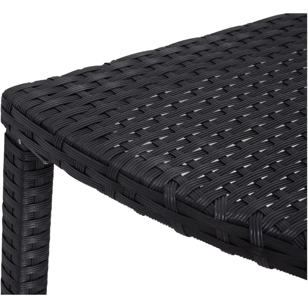 Rattan Balkontisch halbrund