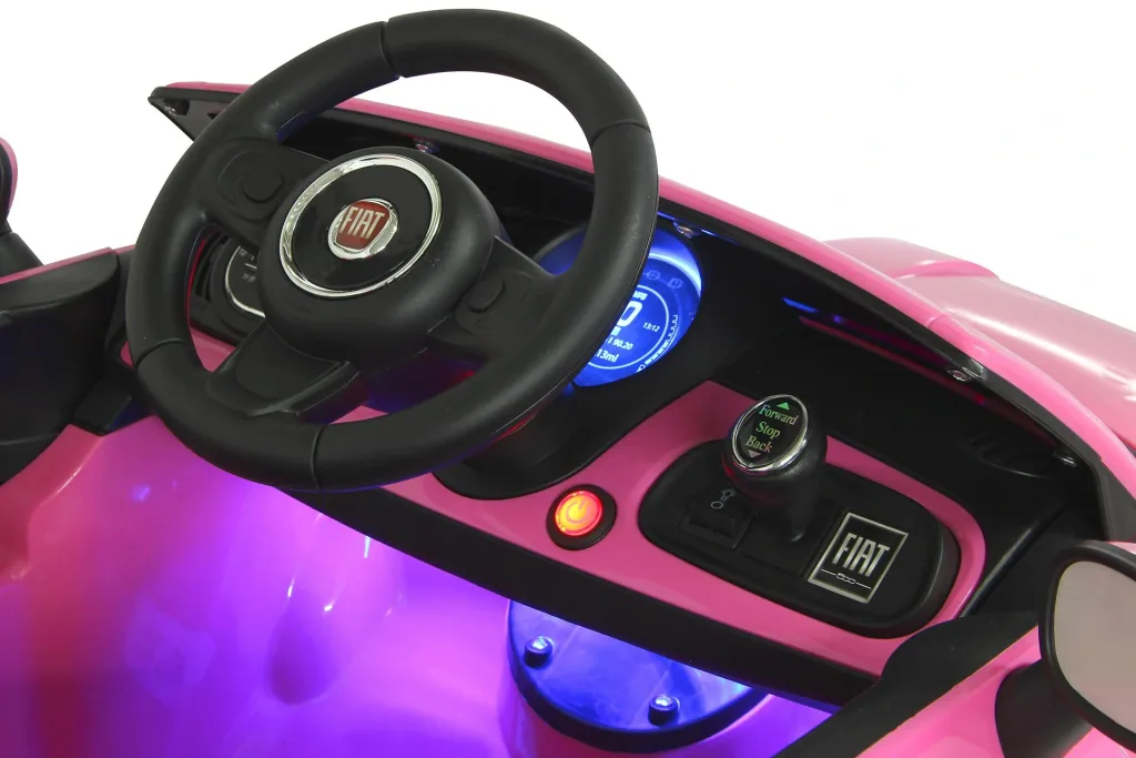 Ride-on Fiat 500 für Kinder, 12 Volt, Pink