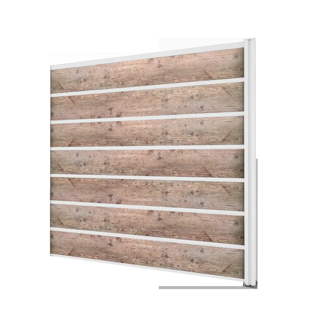 Sichtschutz Erweiterung, weiß, 1,94 x 1,86 m, Schichtstoffplatten Holzoptik