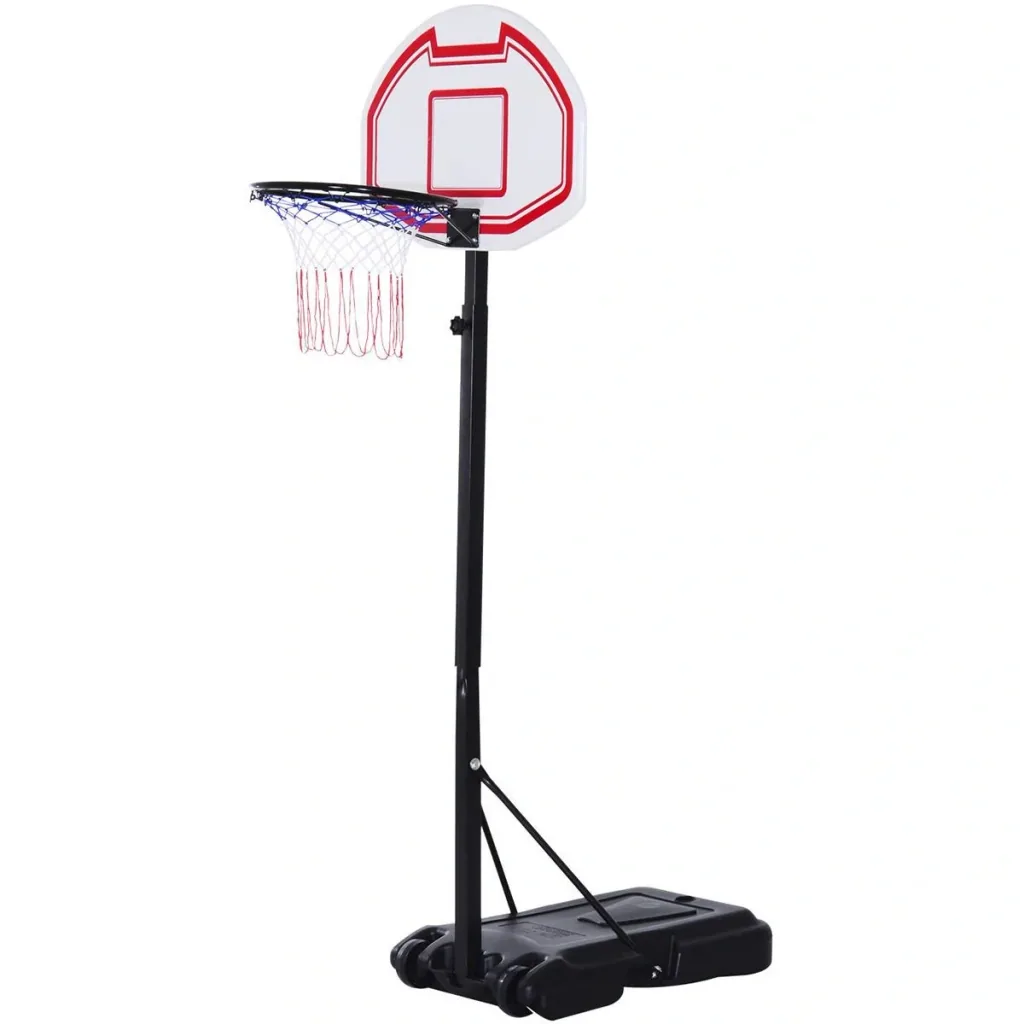 Kinder Basketballkorb mit Ständer schwarz/weiß/rot