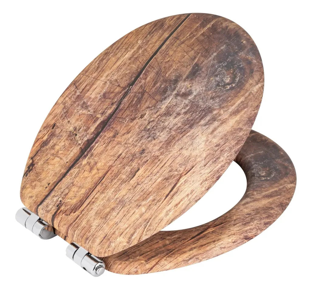 WC-Sitz Rustic Braun, aus FSC® zertifiziertem MDF