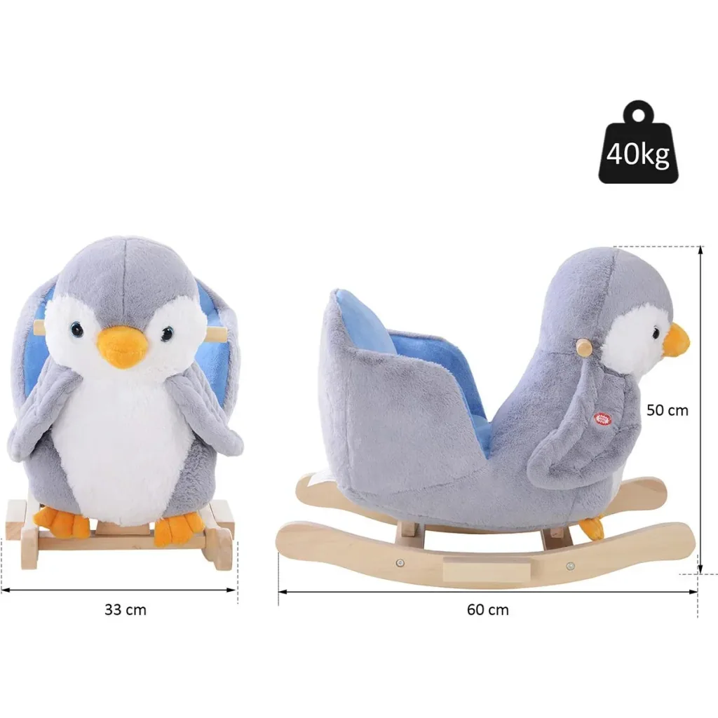 Schaukelpinguin grau/weiß