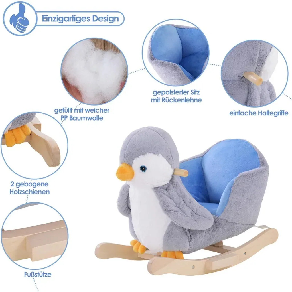 Schaukelpinguin grau/weiß