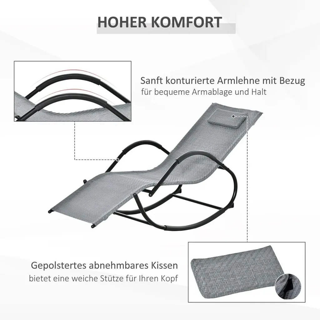 Schaukelstuhl Schaukelliege mit Ko