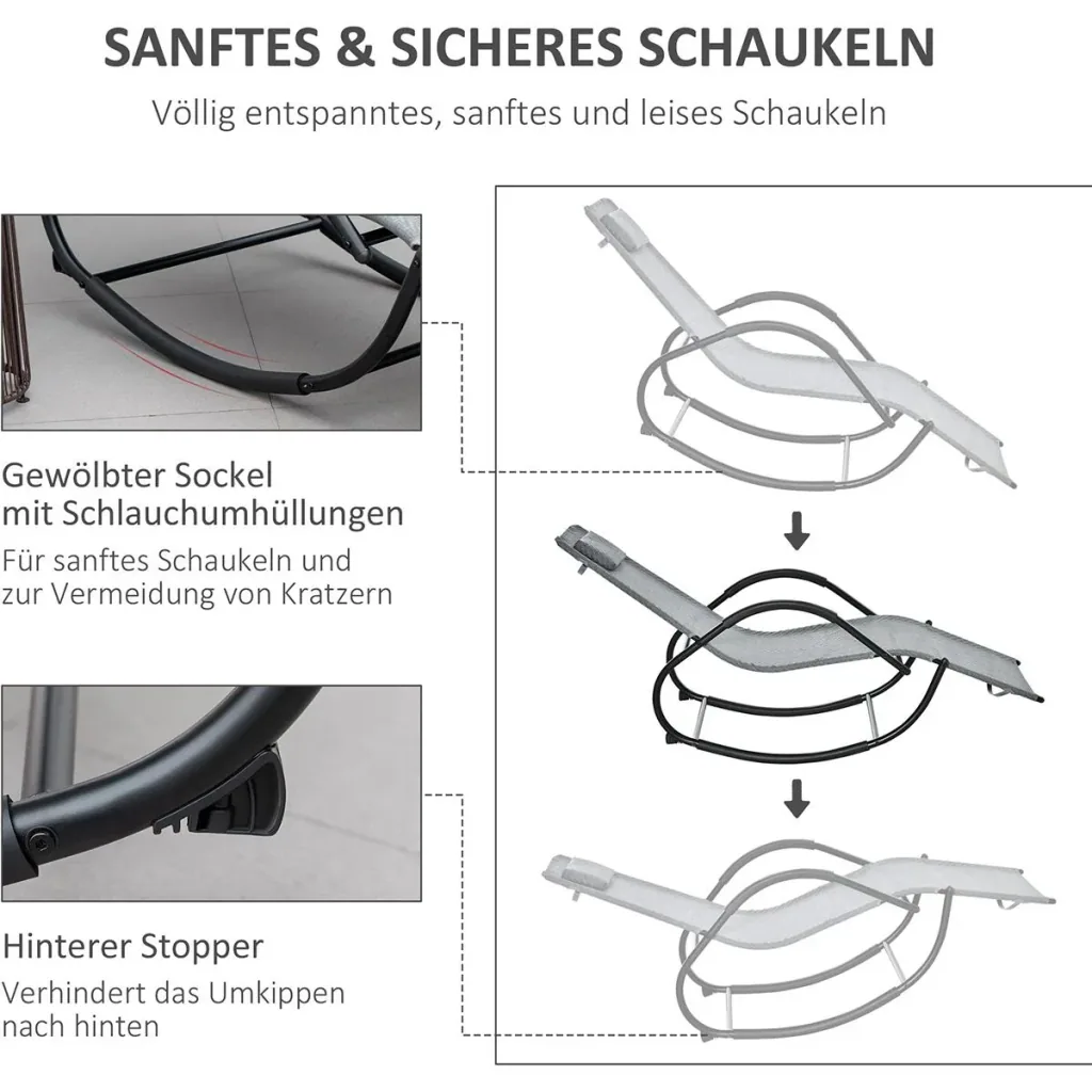 Schaukelstuhl Schaukelliege mit Ko