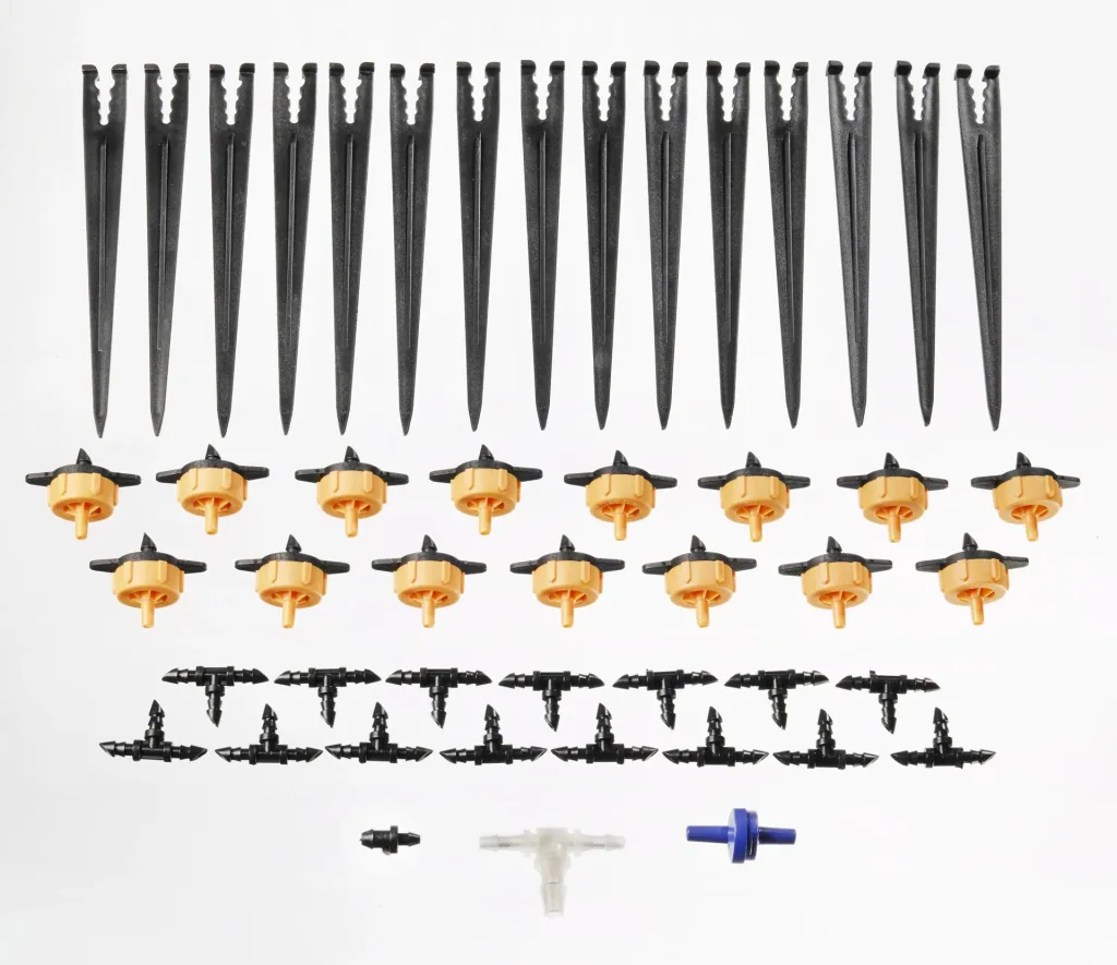 Solar Bewässerungsset mit Akku, Panel, Pumpe, Schlauch, Düsen etc.
