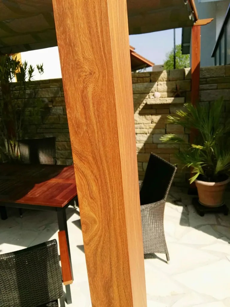Paragon Outdoor Pergola Florida 350×350×235 cm Aluminium Holzoptik – inkl. verstellbarem Sonnensegel