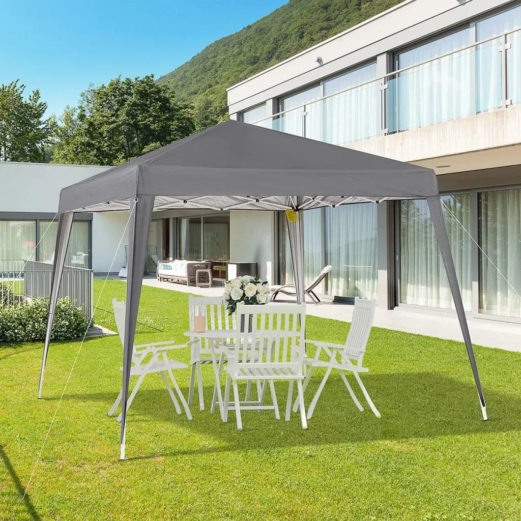 Faltpavillon Pavillon Faltzelt Partyzelt inkl. Tragetasche 3x3m Stahl Grau
