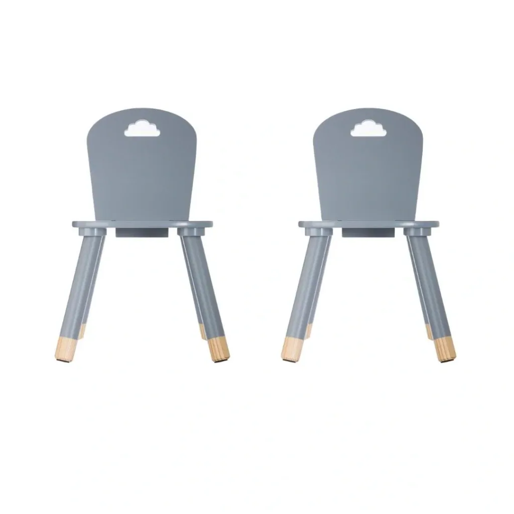 NL SET - 2x Hochstuhl - 50x30x30 cm - Grau