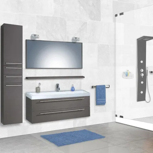Badezimmermöbel Force 125 cm - Anthrazit