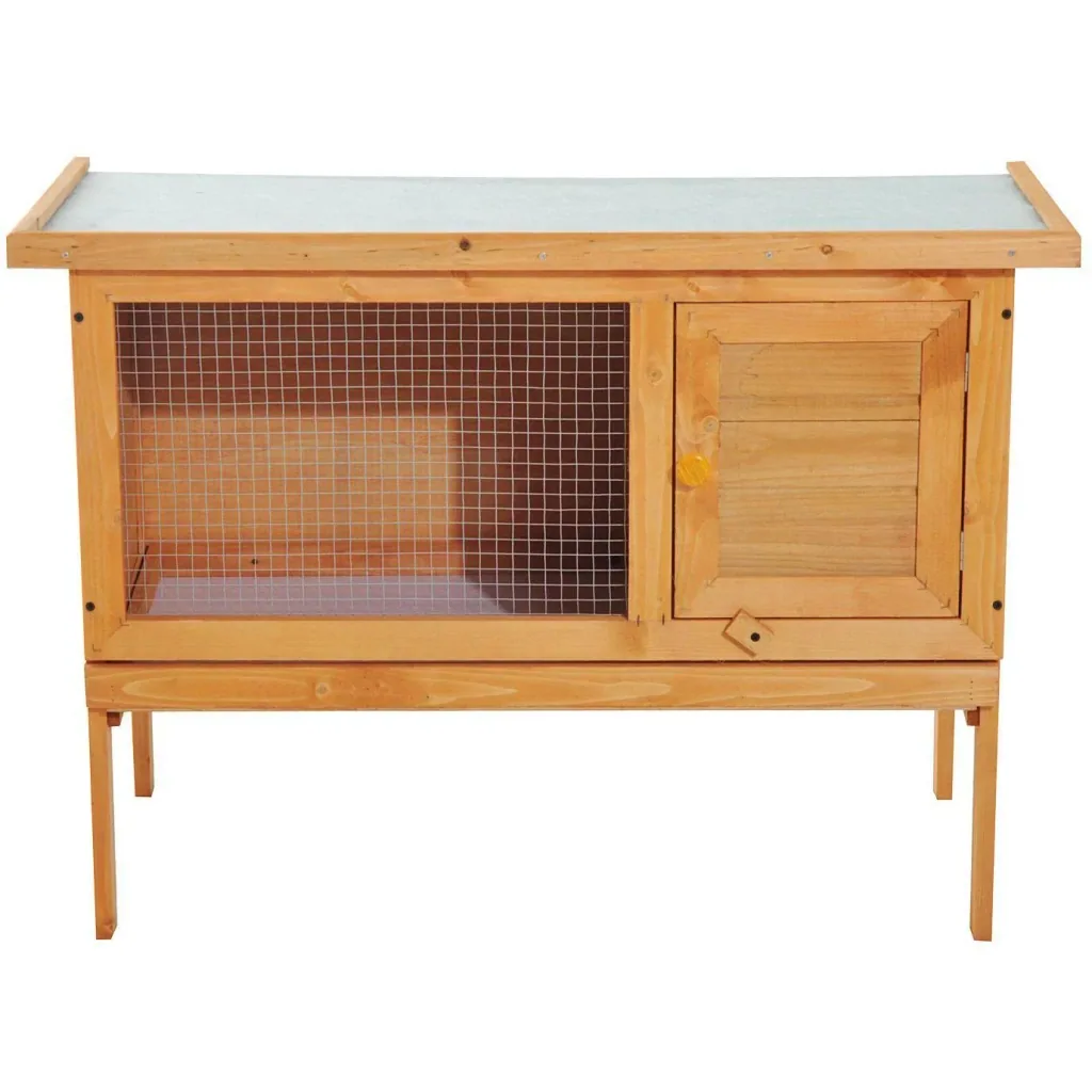 Hasenstall Kaninchenstall Holz 90x45x65cm
