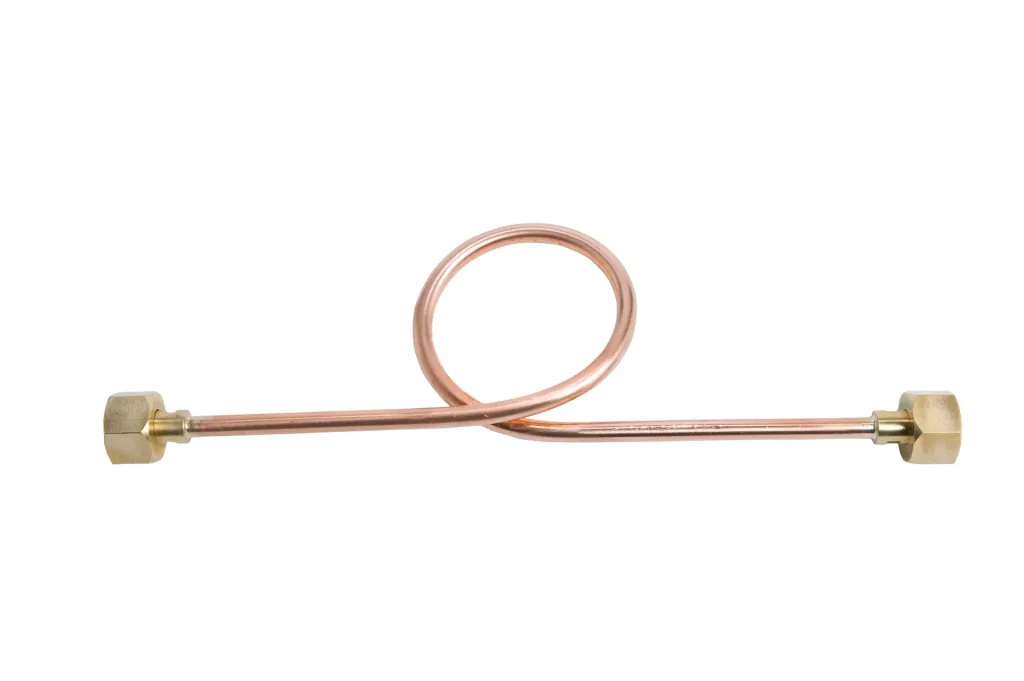 Sauerstoff Umfüllbogen aus Kupfer, 800 mm lang