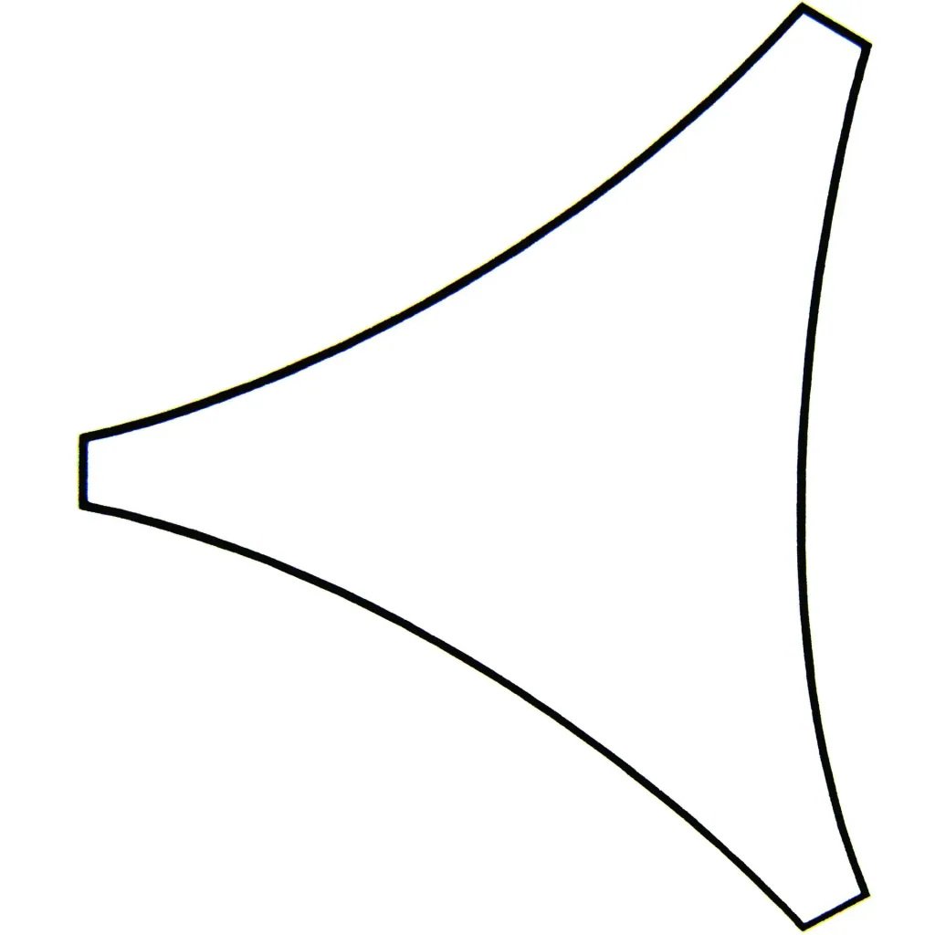 wasserdurchlässiges sonnensegel - dreieckig - 5 x 5 x 5 m - champagne