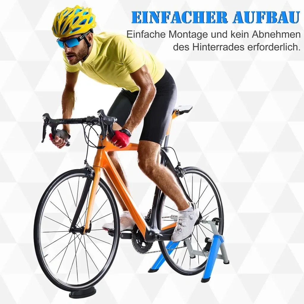 Fahrradtrainer mit Magnetbremse blau/silber