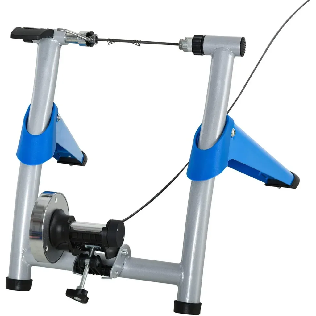 Fahrradtrainer mit Magnetbremse blau/silber