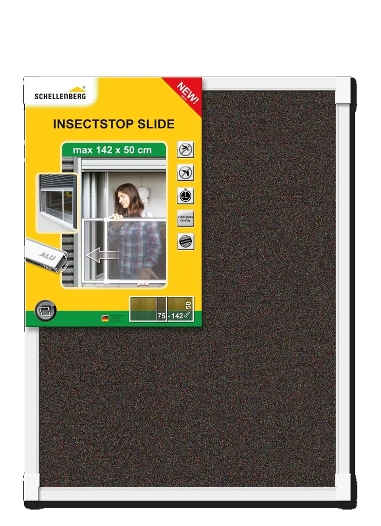 Insektenschutz Schiebe-Fenster 50x75-142 cm weiß