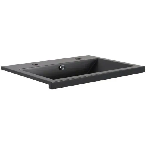 Concept Waschbecken Polybeton 2gaten 100cm schwartz