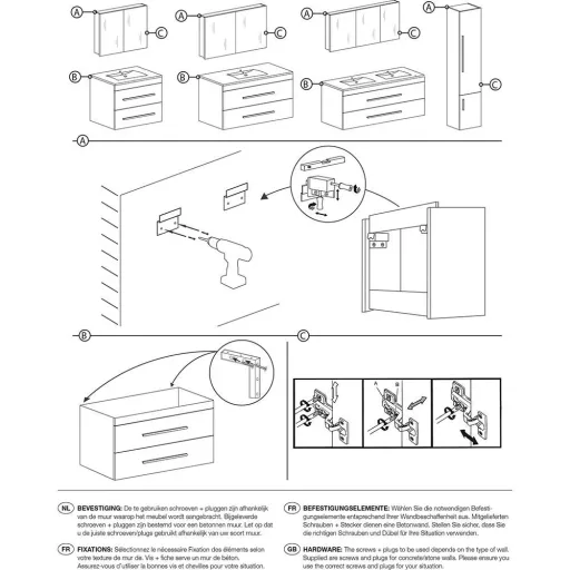 Hoge Kast Style - Links - Weiss