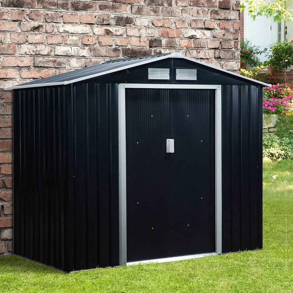 Gartenhaus - mit Fundament - Metall - 213 x 130 x 185 cm