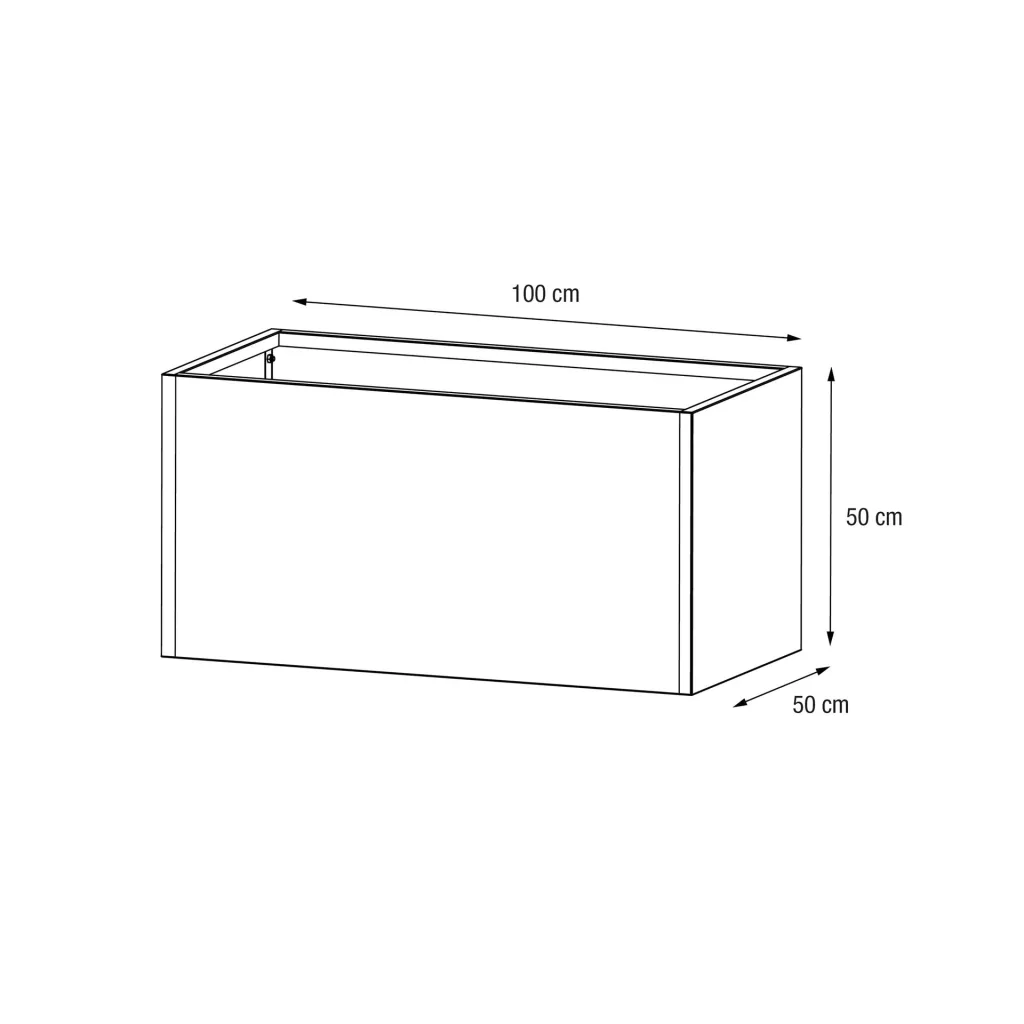 Pflanzkasten 100 x 50 x 50 kaktusgrün