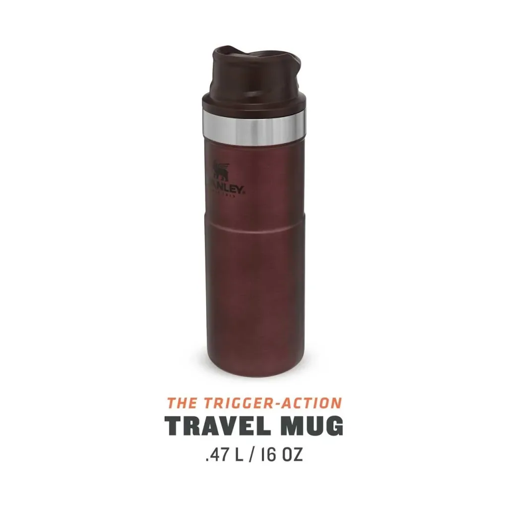 Classic Trigger-Action Travel Mug 0,473 l, Stahl 18/8, Vakuumisoliert, Farbe Wine