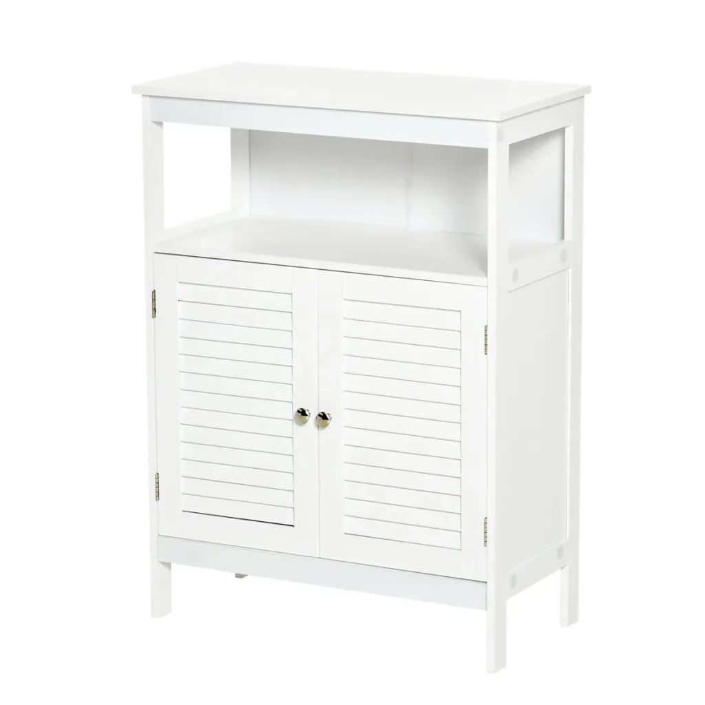 Badschrank Badmöbel Badezimmerschrank Nachtschrank Küchenschrank Mehrzweckschrank Holz Weiß MDF 60 x 30 x 81,6 cm