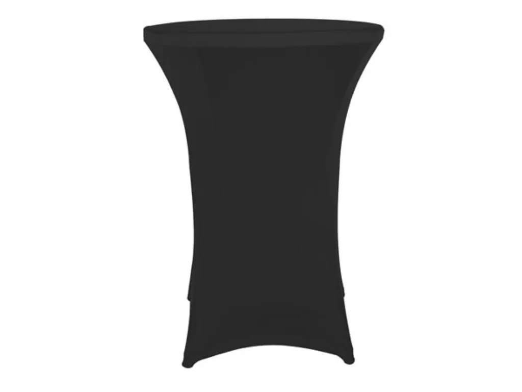 Stretch-Bezug für Cocktailtisch, schwarz, 80 x 100 cm, für runde Stehtische