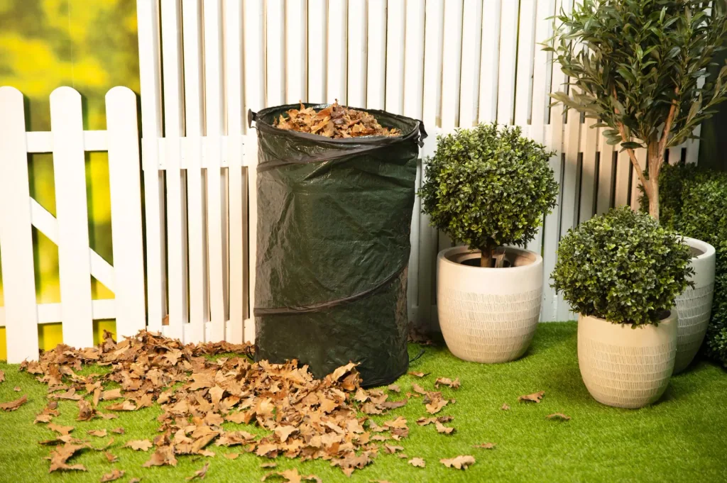 Gartenabfallsack Pop-Up, 120 Liter, Dunkelgrün, 75 x 45 cm
