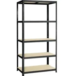 Lagerregal / Regalschrank Strong 175 schwarz - 875 kg Tragkraft - 176x90x45 cm