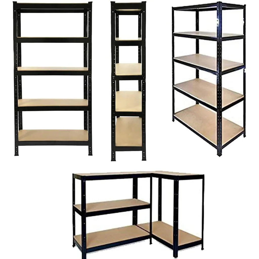 Lagerregal / Regalschrank Strong 175 schwarz - 875 kg Tragkraft - 176x90x45 cm