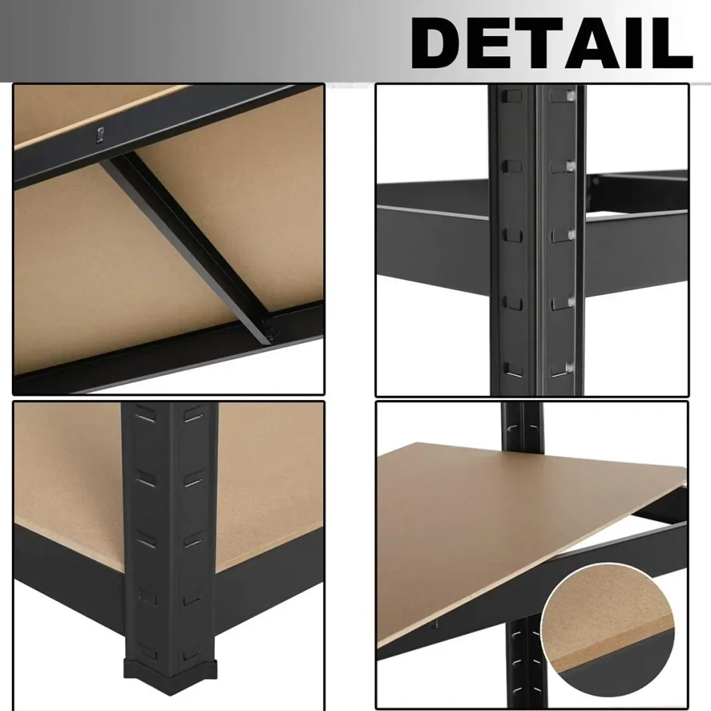Lagerregal / Regalschrank Strong 175 schwarz - 875 kg Tragkraft - 176x90x45 cm
