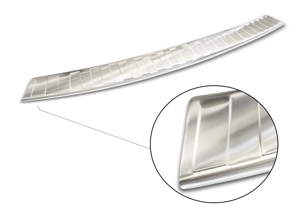 Edelstahl Ladekantenschutz, VW Transporter T6-135,9cm, '15-'19> Erstausrüster Qualität, gebürstet, entgratete Kante