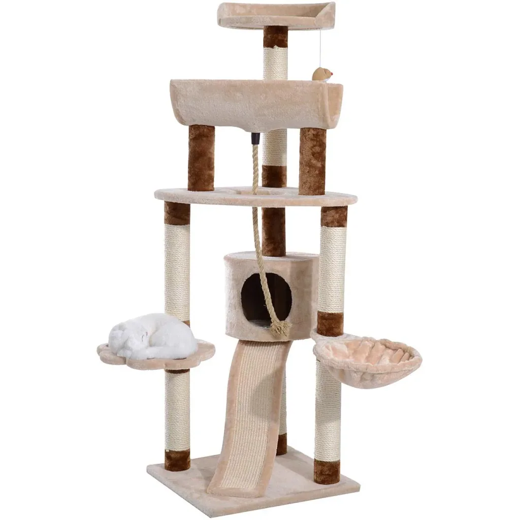 Kratzbaum Katzenbaum Kletterbaum Spielbaum beige