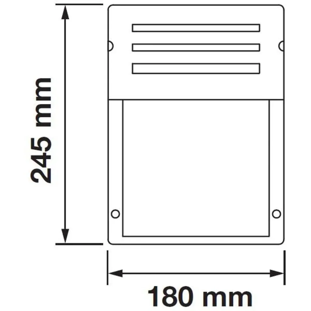 VT-754 Wandleuchte - Schwarz - Leuchte E27 - mattiertes Glas